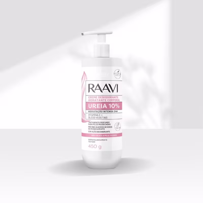 Creme Hidratante Raavi Ureia 10% Renovação e Maciez 450 g