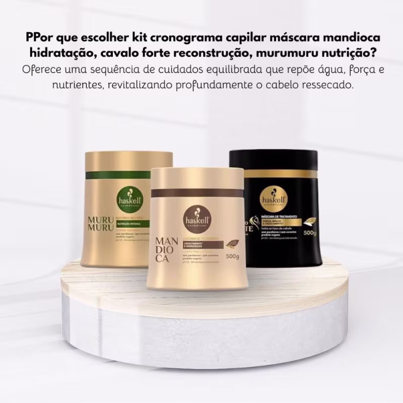 Cronograma Haskell Cabelo Forte Máscaras 500g