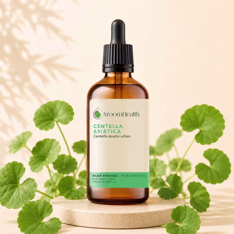 Óleo Vegetal Puro Natural Prensado a Frio de Centella Asiática 100ml
