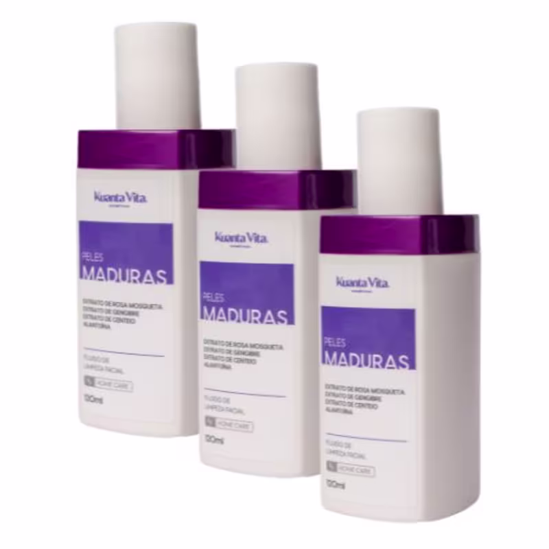 Fluido de Limpeza Facial Kuanta Vita Peles Maduras, 120ml.