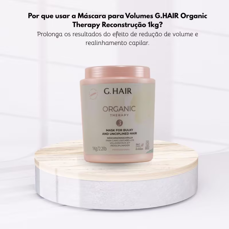 Mascara Capilar Organic Therapy Btx Cabelos Danificados 1kg