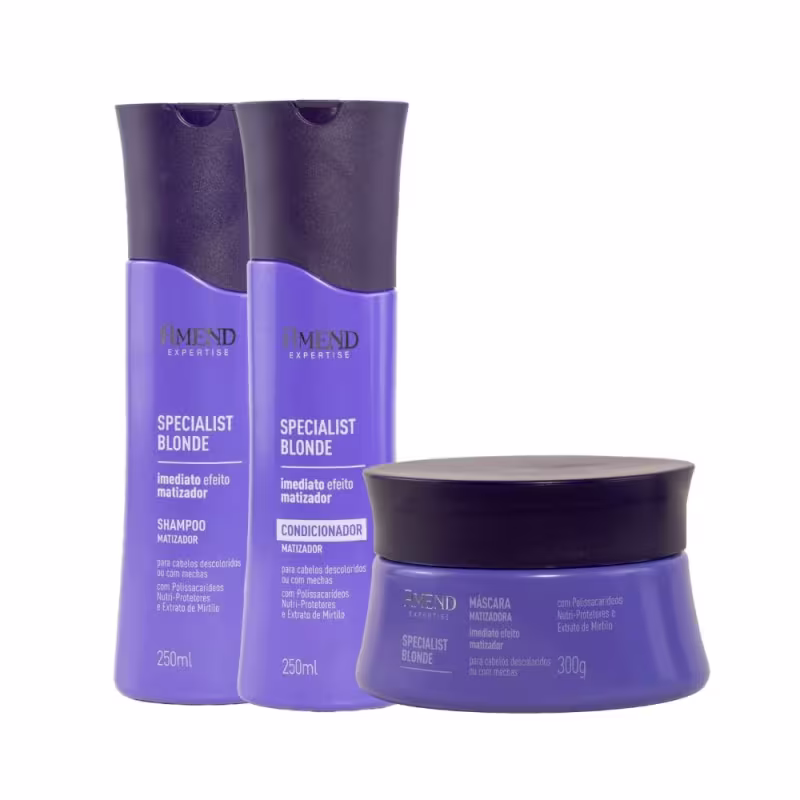 Kit Amend Specialist Blonde Shampoo Condicionador Mascara