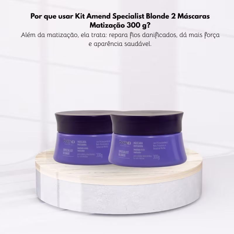 Kit Amend Specialist Blonde Matização 2 Mascaras 300 g