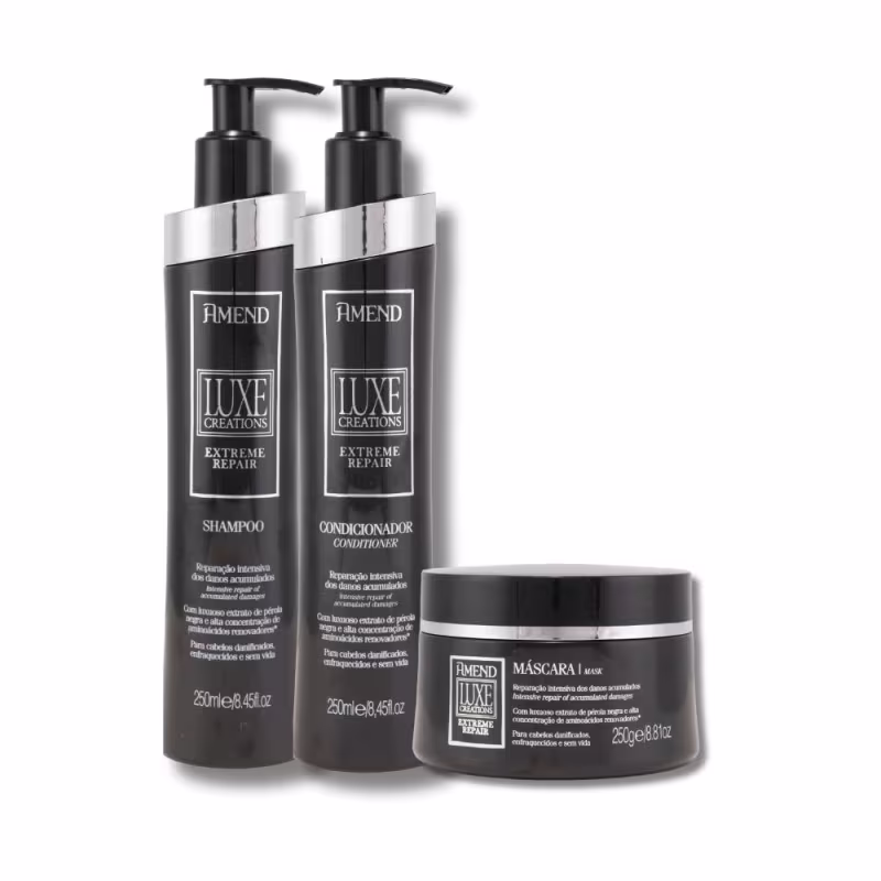 Kit Amend Luxe Creations Shampoo Condicionador Mascara