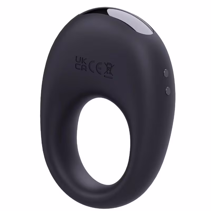 Anel Peniano Ring Z 7 Vibrações Silicone Flexível 8cm x 5,4cm Recarregável Prolonga Ereção