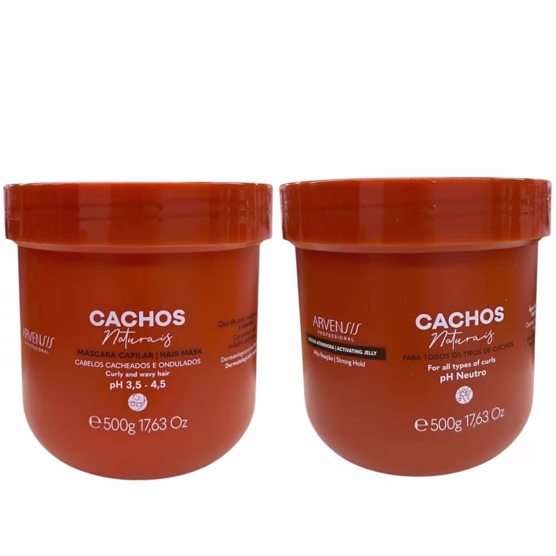 Kit Arvensis Professional Cachos Naturais - Máscara 500g + Geleia Ativadora 500g