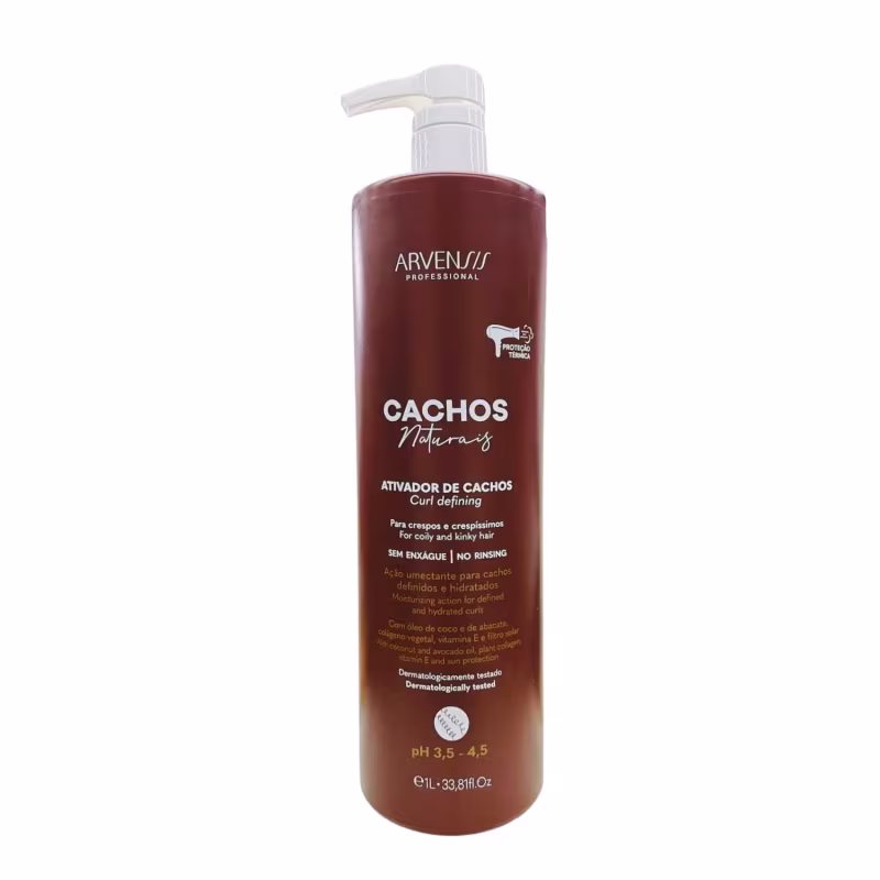 Kit Arvensis Professional Cachos Naturais - Shampoo 1L + Ativador De Cachos Crespos 1L + Co-Wash 300ml