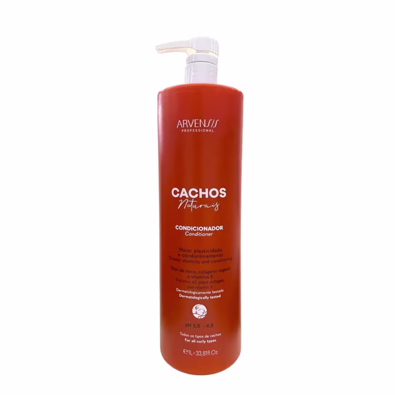 Kit Arvensis Professional Cachos Naturais - Shampoo 1L + Condicionador 1L + Máscara 500g + Day After 250ml