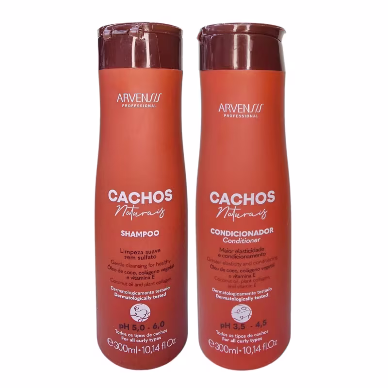Kit Arvensis Professional Cachos Naturais - Shampoo 300ml + Condicionador 300ml