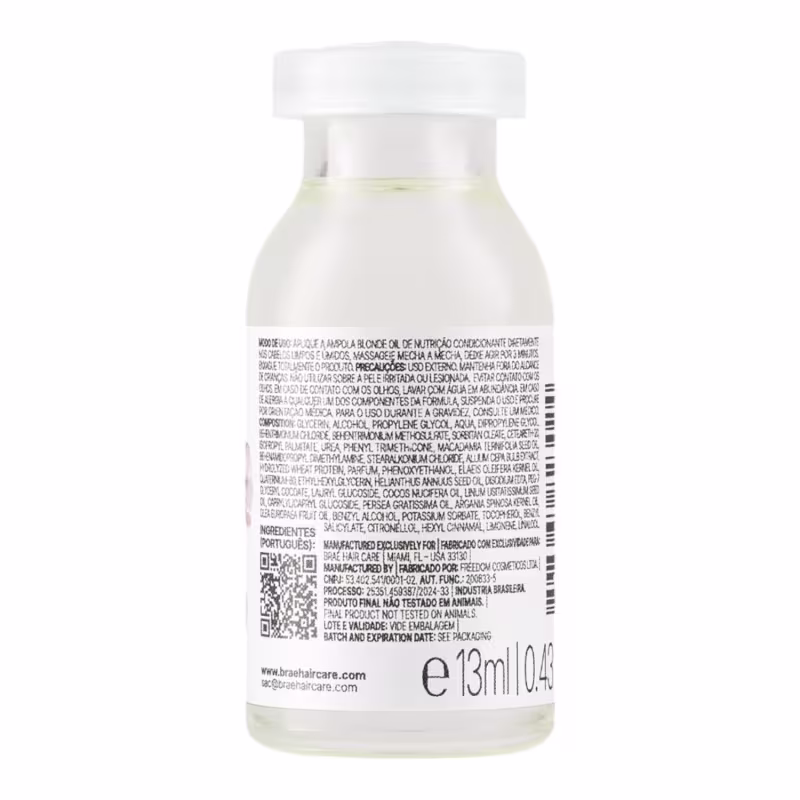 Kit Braé Blonde Oil By Ana Paula Siebert - Shampoo 250ml + Ampola 13ml (3 Unidades)