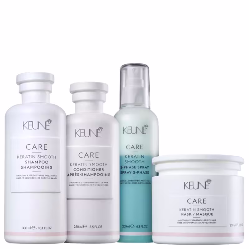 Kit Keune Care Keratin Smooth Quarteto Reconstrução e Proteção, 4 produtos.
