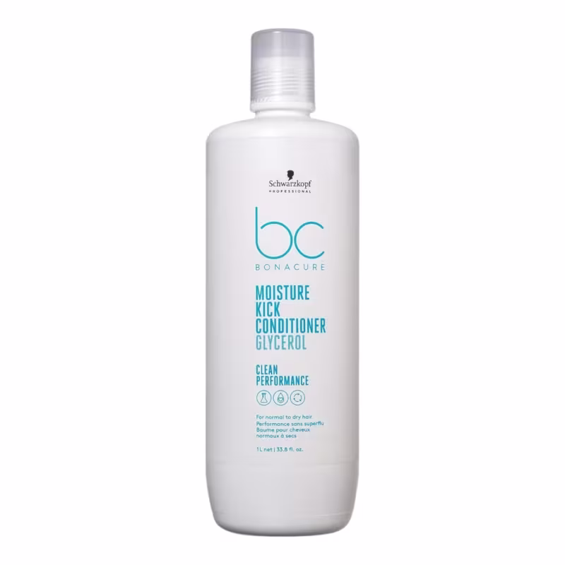 Kit Schwarzkopf Professional BC Moisture Kick Glycerol - Shampoo 1L + Condicionador 1L + Spray Conditioner 200ml