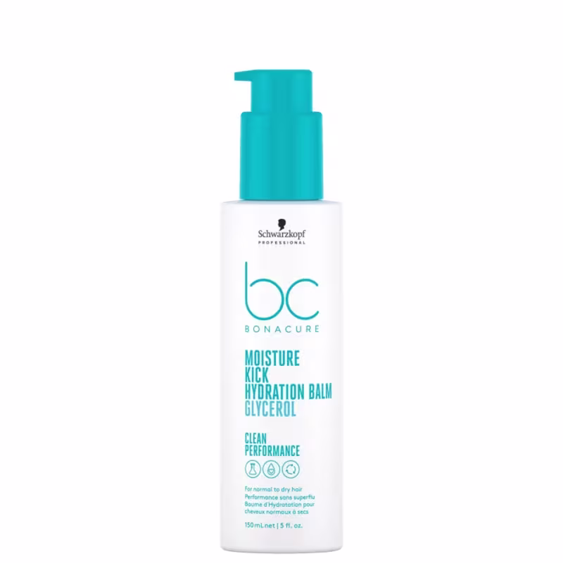 Kit Schwarzkopf Professional BC Moisture Kick Glycerol - Shampoo 1L + Máscara 500ml + Hydration Balm 150m