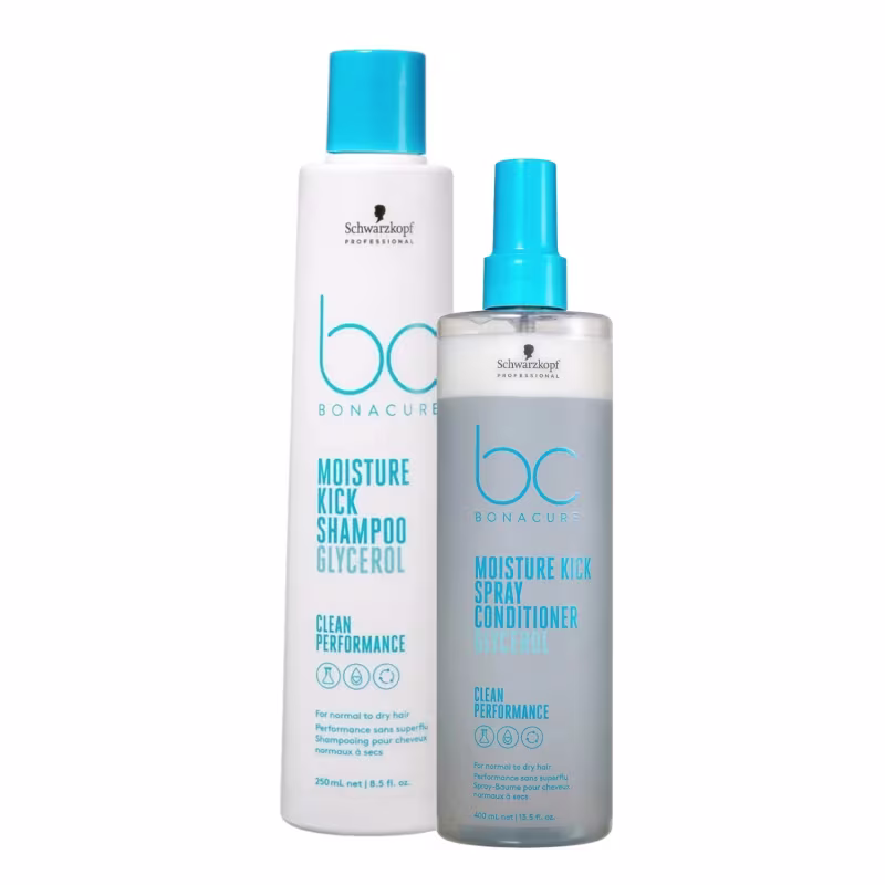 Kit Schwarzkopf Professional BC Bonacure Moisture Kick Glycerol - Shampoo 250ml + Spray Conditioner 200ml