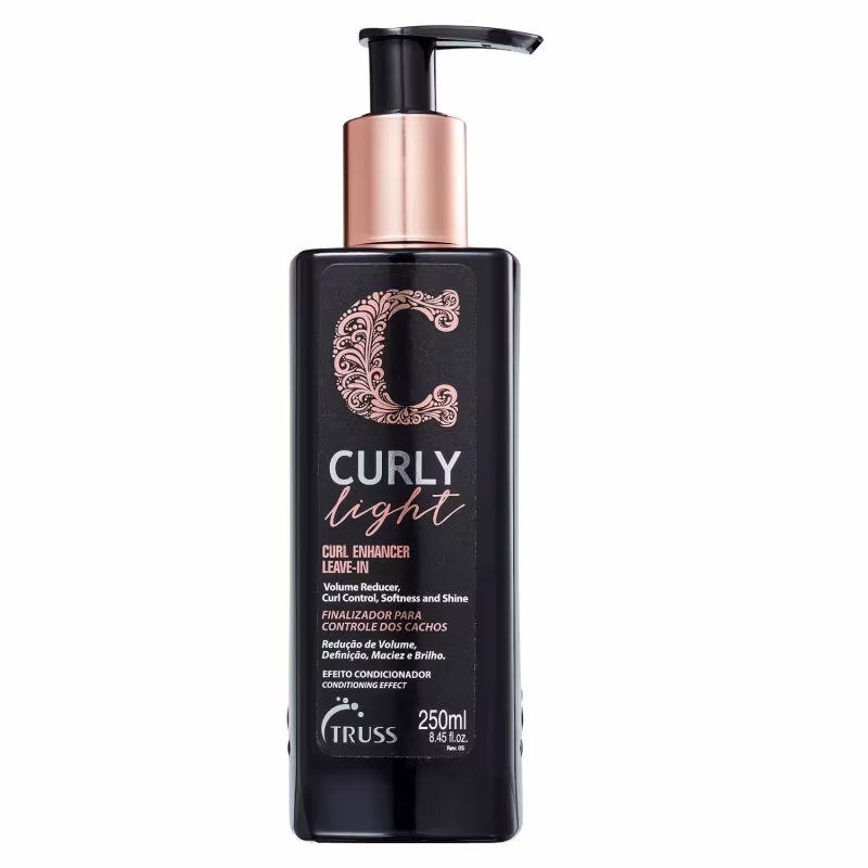 Kit Truss Curly - Shampoo 300ml + Condicionador 300ml + Leave-In Light 250ml + Uso Obrigatório 260ml