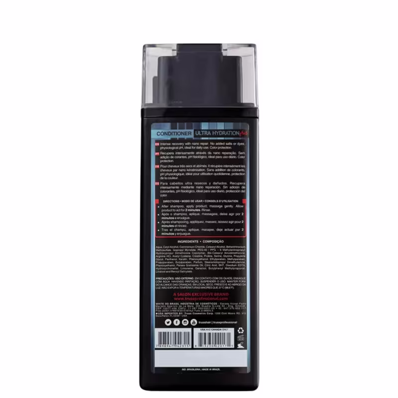 Kit Truss Ultra Hydration Plus - Shampoo 300ml + Condicionador 300ml + Uso Obrigatório - Spray 260ml + Máscara 180g + Óleo 60ml