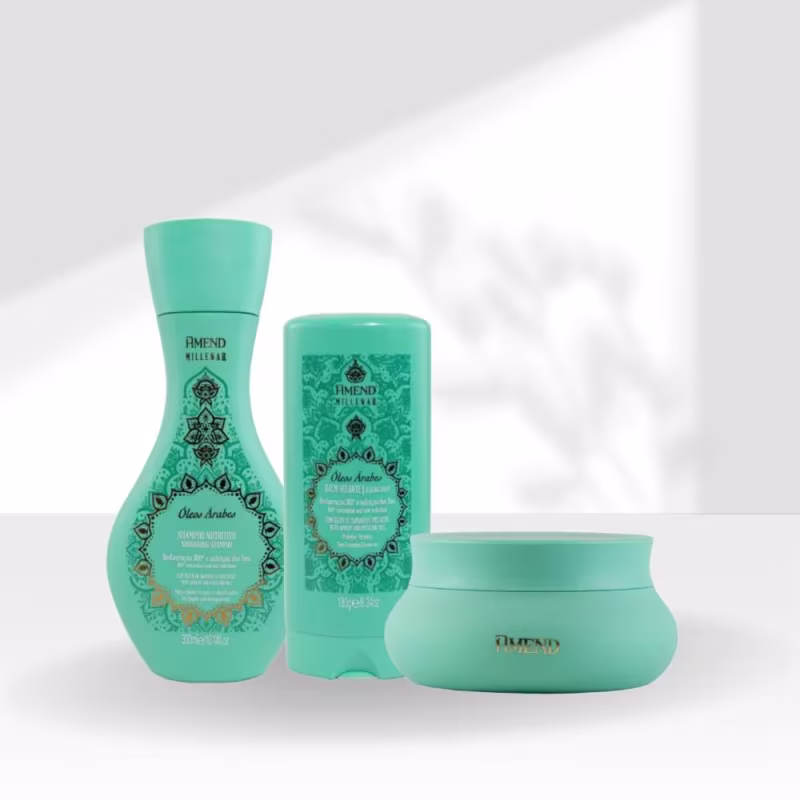 kit Amend Oleos Arabes Shampoo Mascara e Leave-in