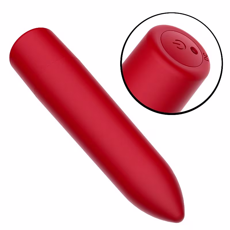 Vibrador Power Bullet Recarregável USB com 10 Vibrações - Azul Claro