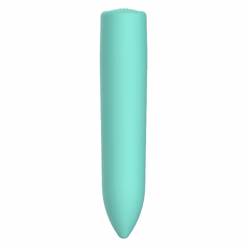 Vibrador Power Bullet Recarregável USB com 10 Vibrações - Azul Claro