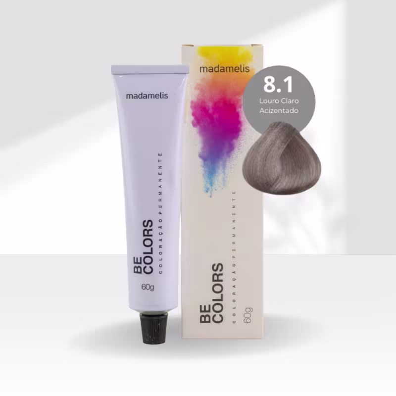 Coloração Madamelis Be Colors Louro Claro Acinzentado 8.1 60 g