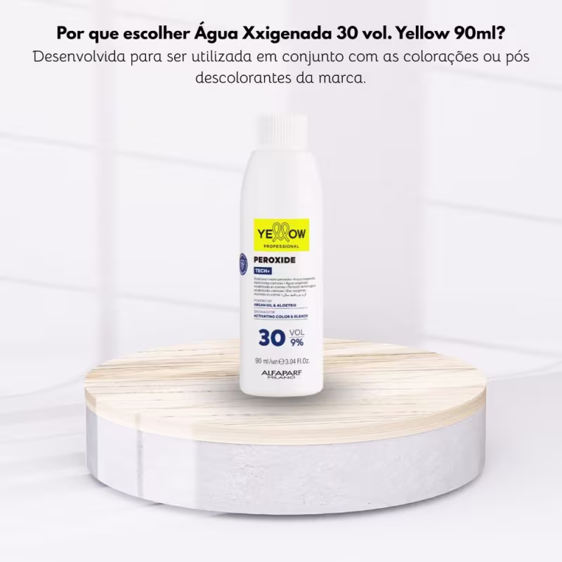 Água Oxigenada Yellow Peroxide 30 Volumes Clareamento 90 ml
