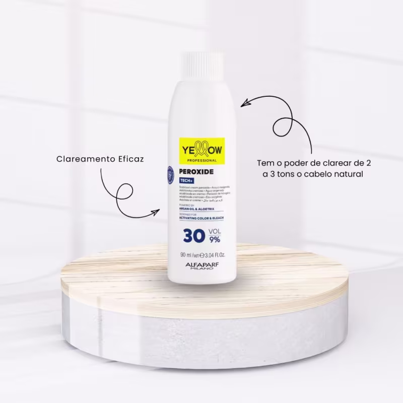 Água Oxigenada Yellow Peroxide 30 Volumes Clareamento 90 ml