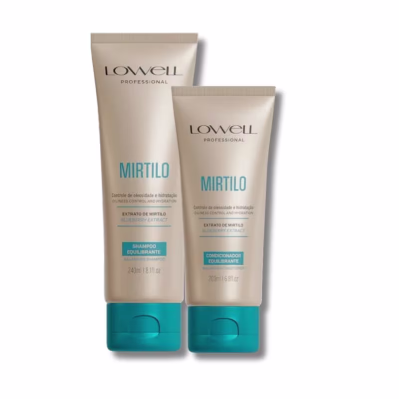 Kit Shampoo Condicionador Lowell Mirtilo Equilíbrio Home Duo