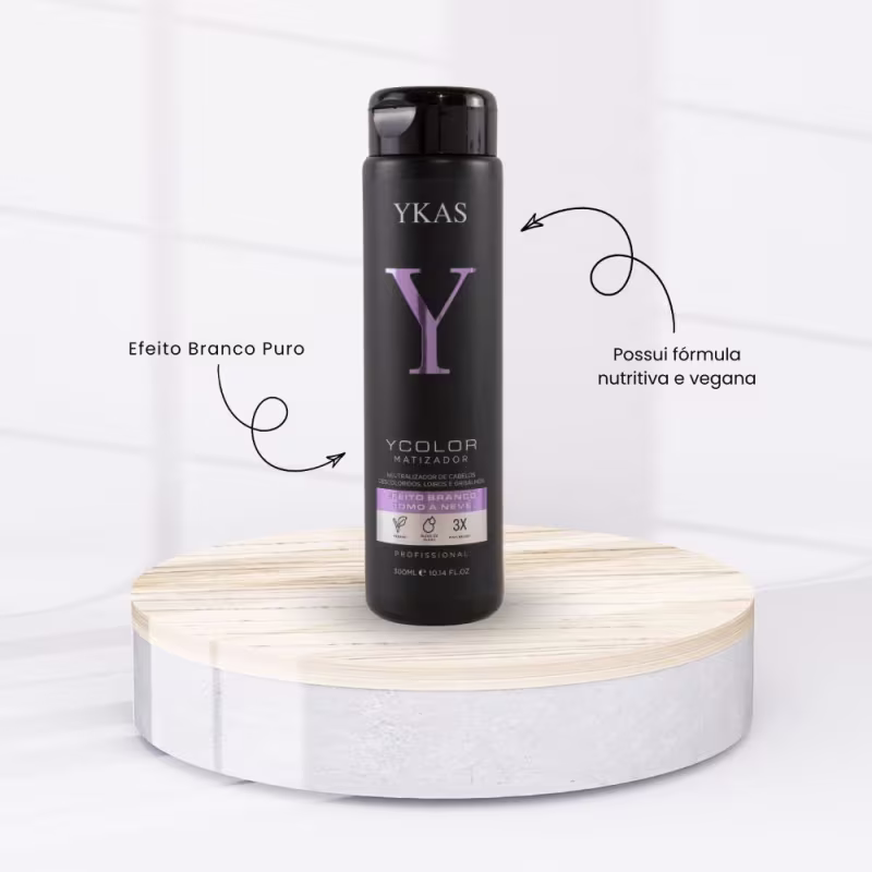 Máscara YKAS YColor Branco Como a Neve Cabelos Loiros 300 ml