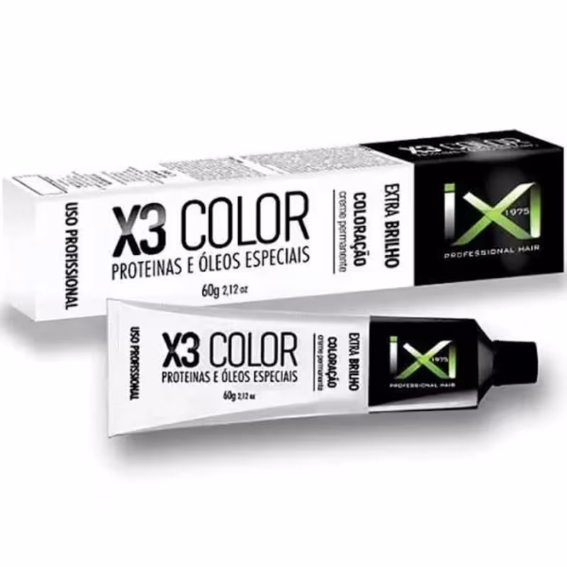 Coloração X3-Color 60g 8.71 Louro Claro Marrom Acinzentado