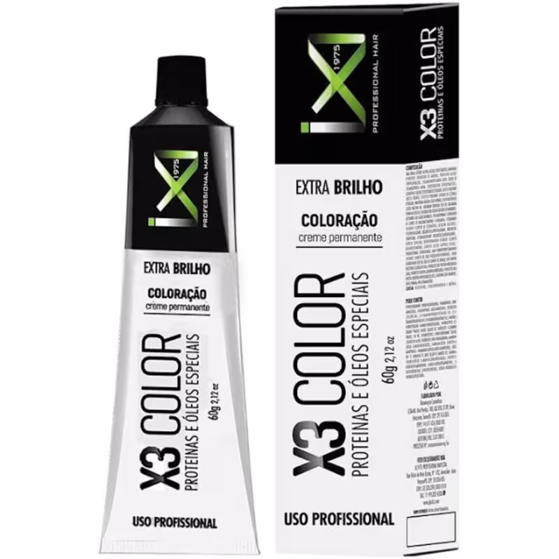 Coloração X3-Color 60g 8.71 Louro Claro Marrom Acinzentado