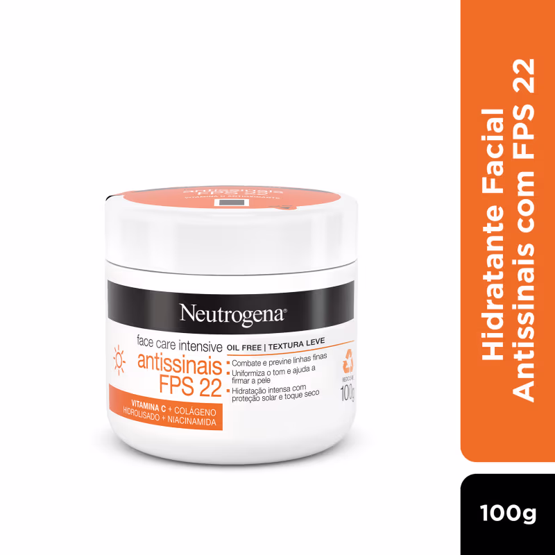 Neutrogena Face Care Intensive Antissinais FPS22 - Creme Redutor de Linhas 100g