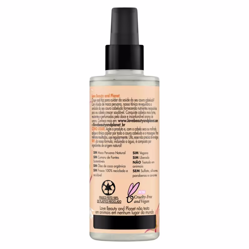 Love Beauty and Planet Crescimento Saudável - Tônico Capilar Reequilibrante 120ml