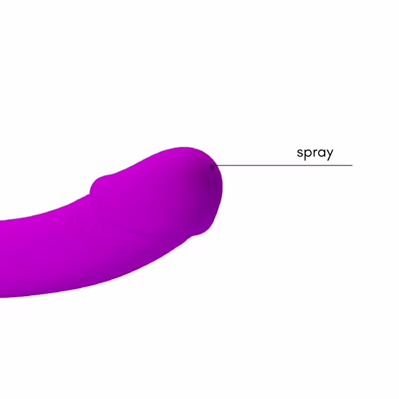 Vibrador Strapless Ponto G Clitóris com Spray Kelpie Pretty Love Flexível Recarregável