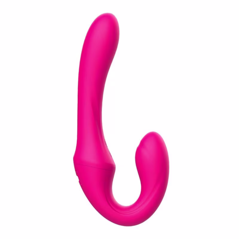 Vibrador Strapless Controle Remoto 10 Intensidades 2 Motores 19,6cm Flexível em Silicone Recarregável