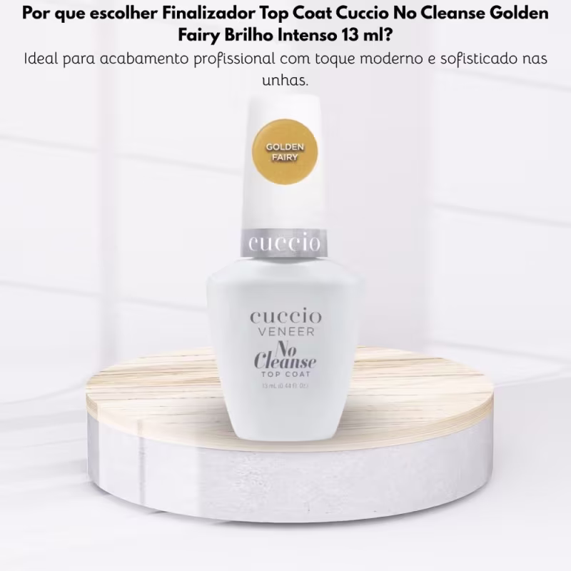 Finalizador Top Coat Cuccio No Cleanse Golden Fairy 13 ml