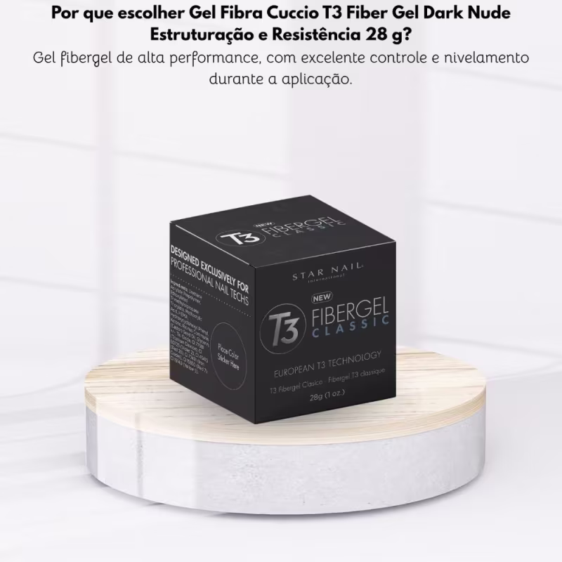 Gel Fibra Cuccio T3 Fibergel Dark Nude Estruturação 28 g