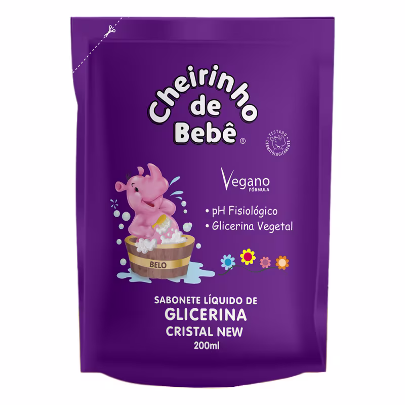 Refil do Sabonete Líquido Glicerina Cristal, da marca Cheirinho de Bebê.