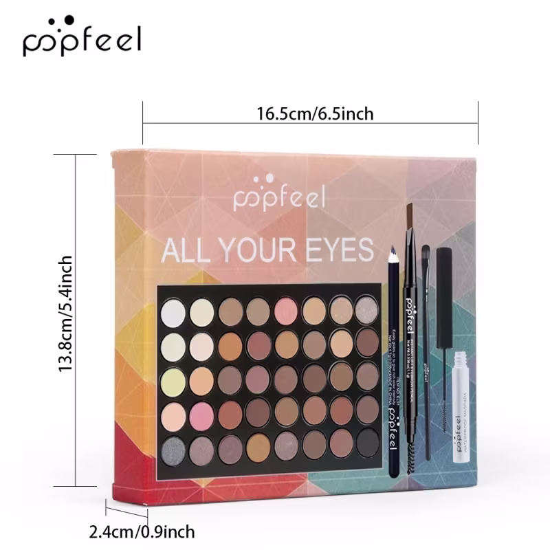 Kit Maquiagem Popfeel-Paleta de Sombras Delineador 2