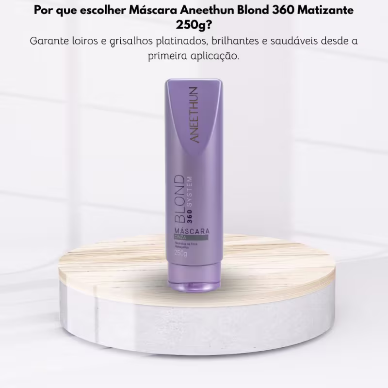 Máscara Aneethun Blond 360 Cinza Matizante 250g
