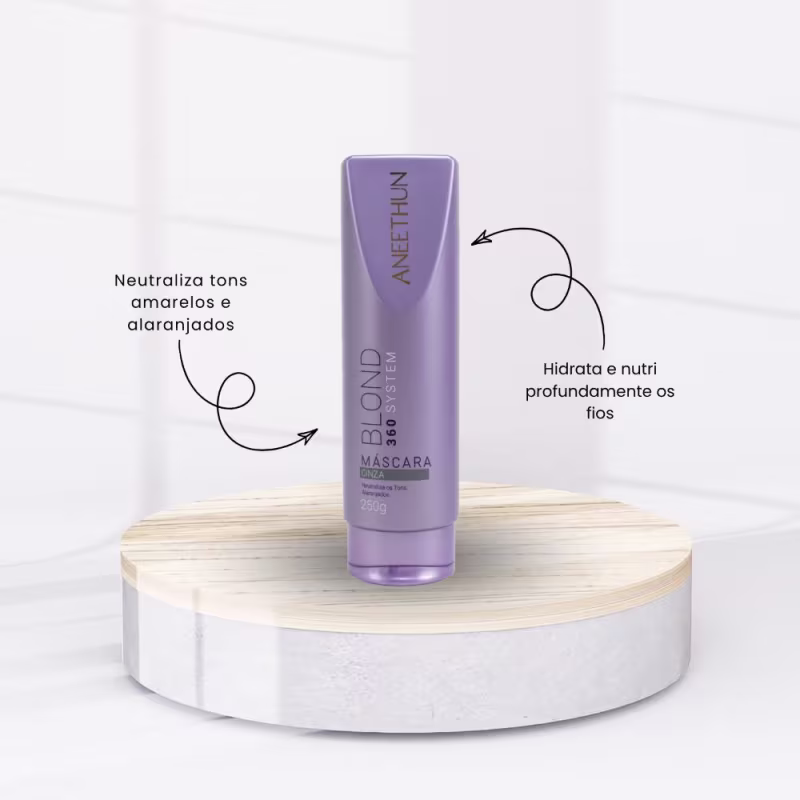Máscara Aneethun Blond 360 Cinza Matizante 250g