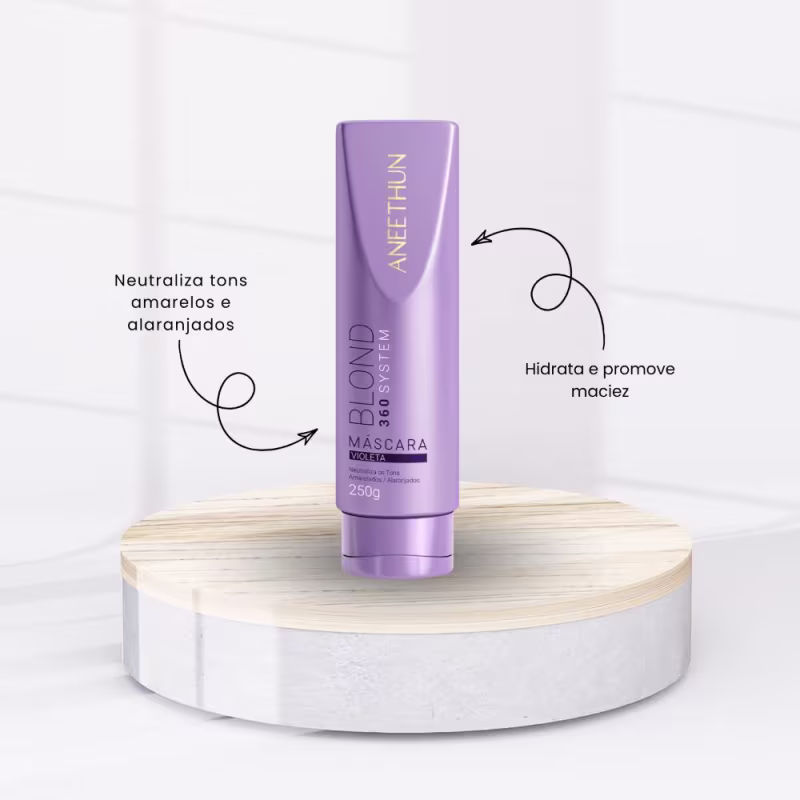 Máscara Aneethun Blond 360 Violeta Matizante 250g