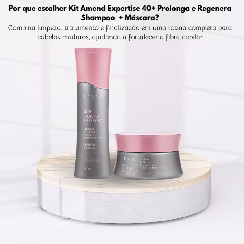 Kit Amend Expertise 40 + Prolonga e Regenera Shampoo Máscara