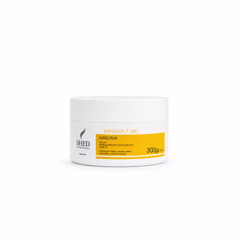 Máscara 300g Banana e Mel Nutrição e Reposição Lipídica | Shed Professional