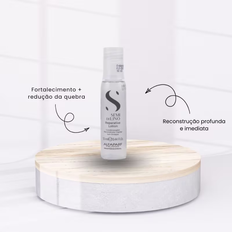 Kit Alfaparf Semi di Lino Reparative Lotion Ampolas 3 x 13 ml