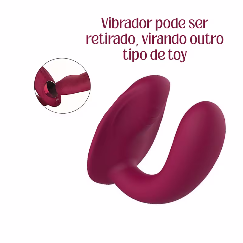 Vibrador Strapless Controle Remoto Olive 10 Vibrações Recarregável Flexível