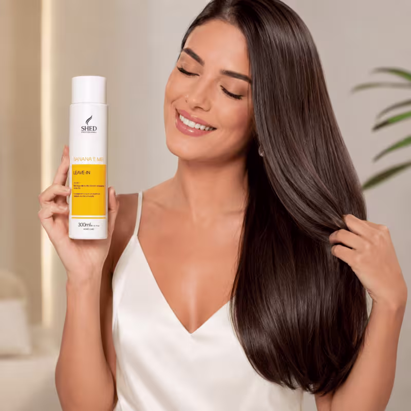 Leave-in 300ml Banana e Mel Hidratação e Redução do Frizz | Shed Professional