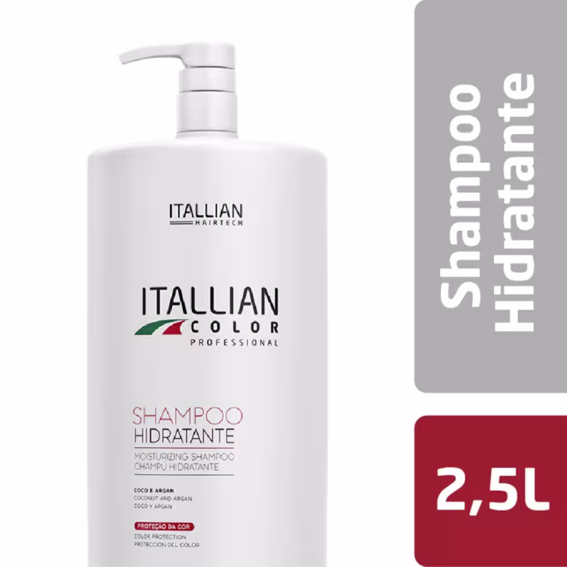 Itallian Color Kit Profissional Lavatório Sh.2,5l+ Cond. 2.5l + Hidratação 2kg