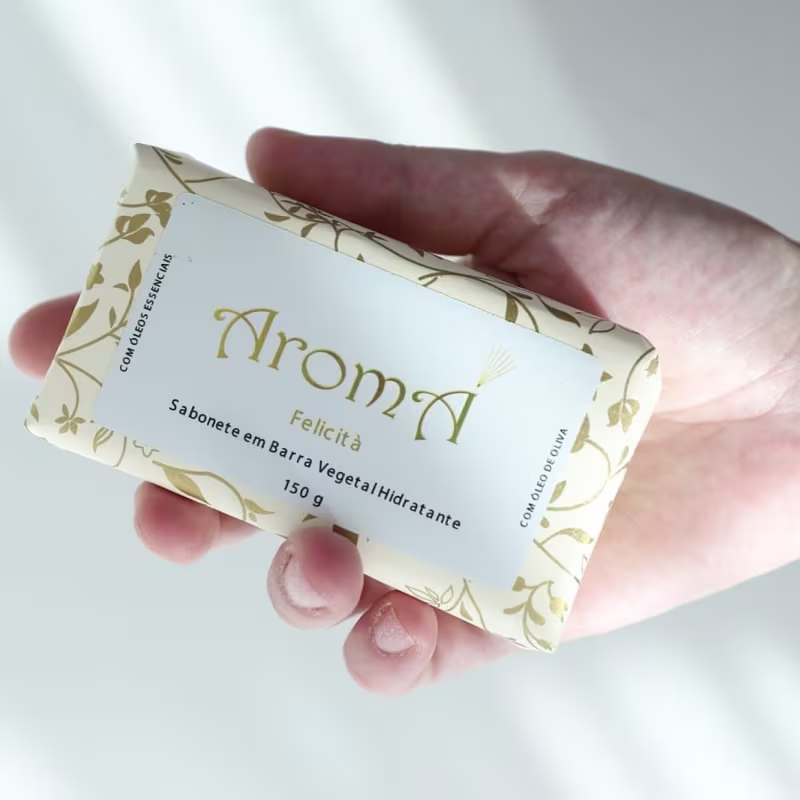Kit 2 Sabonetes em Barra Vegetal Hidratante Felicità 150g Aromá