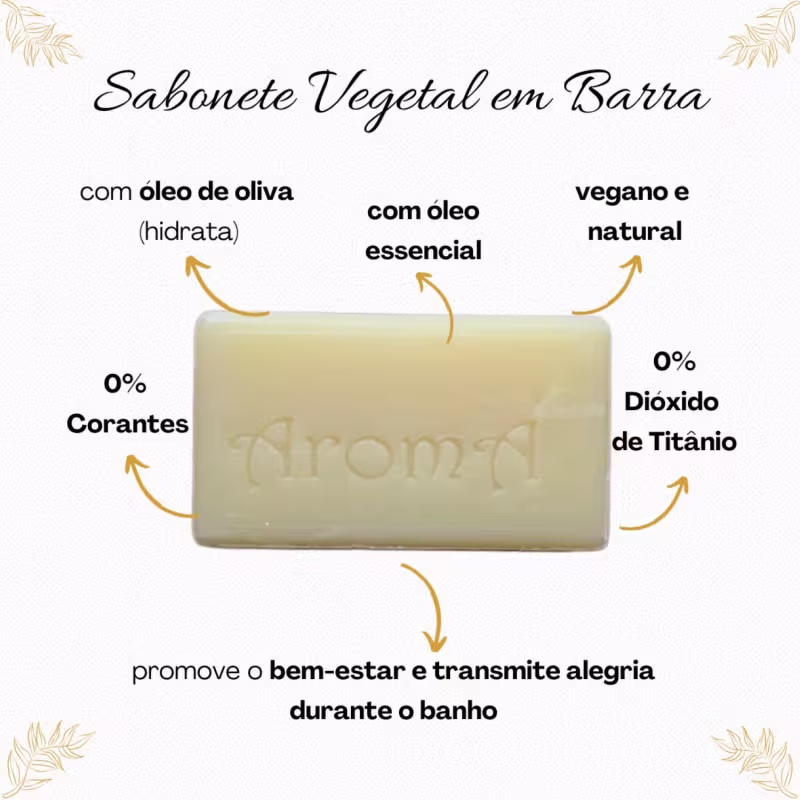 Sabonete em Barra Vegetal Hidratante Felicità 150g Aromá