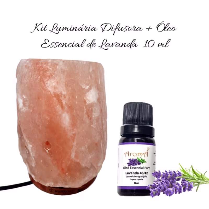 Kit Luminária Difusora + Óleo Essencial de Lavanda Aromá 10ml